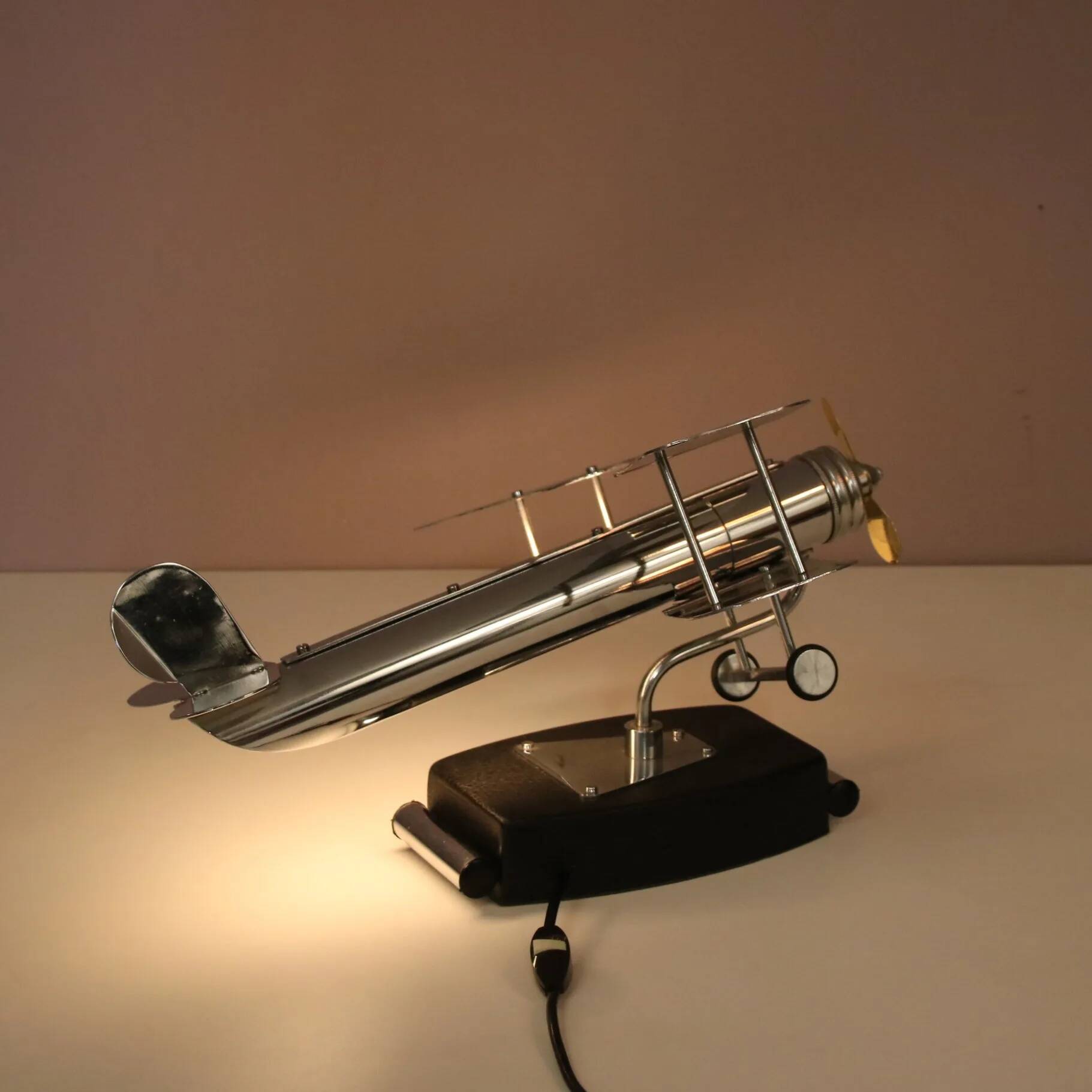 1950s Biplane table lamp from the USA