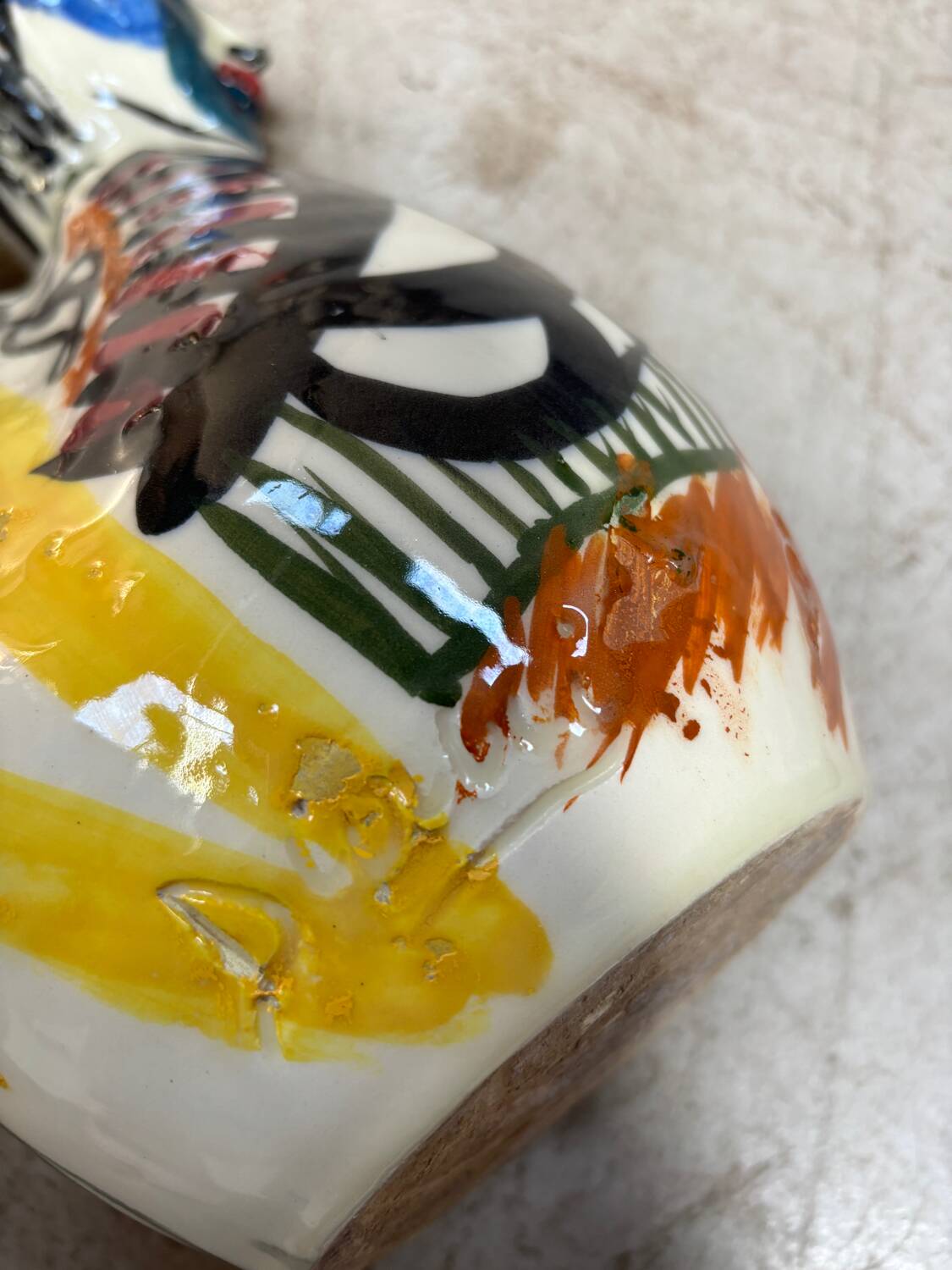 Double ceramic Face Vase