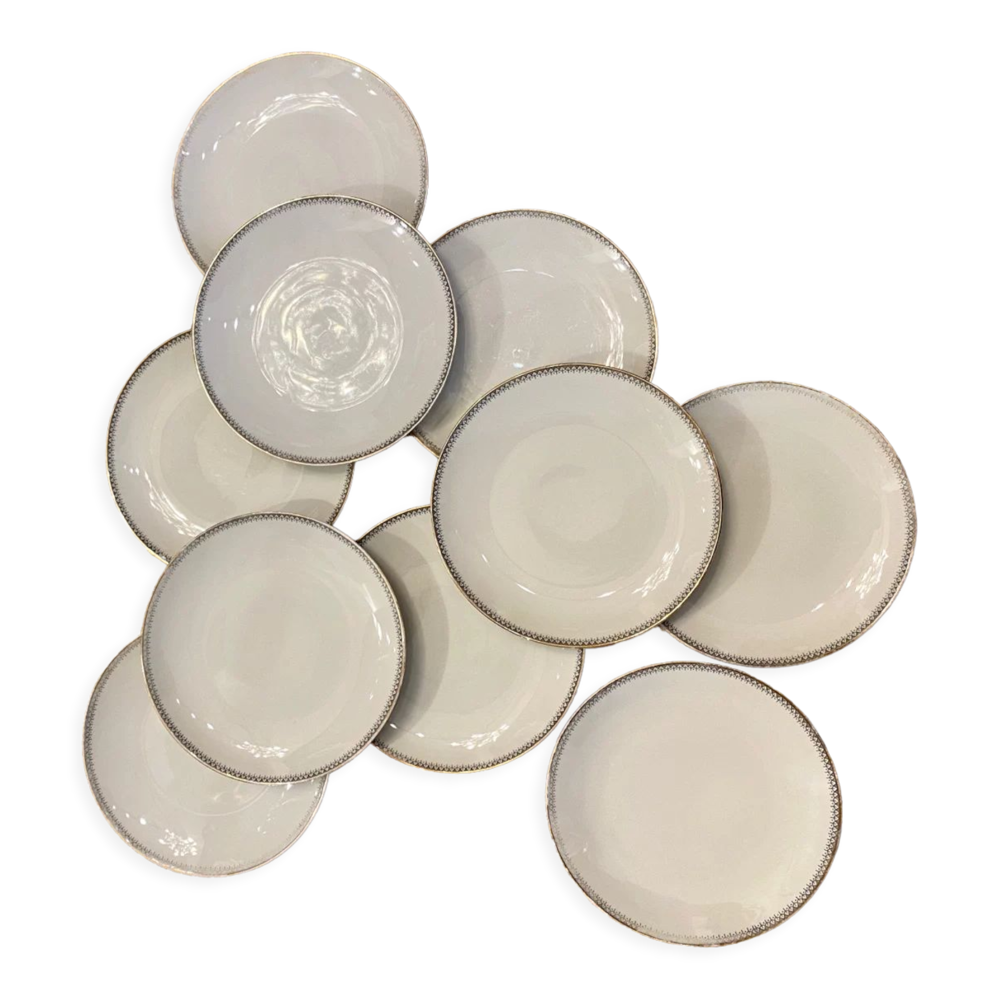 Set of 10 Bavaria dessert plates