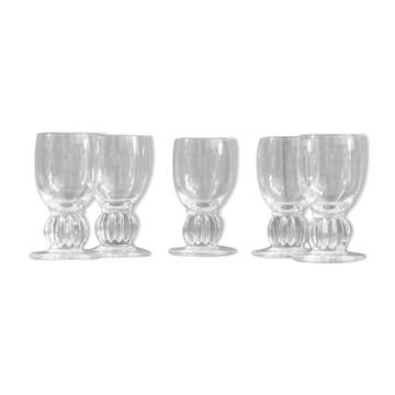 Lot de 5 verres à digestif lalique france