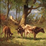 Tableau italien signé paysage