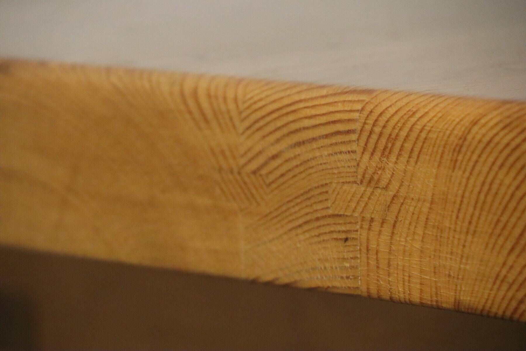 Table René Martin en pin massif moderniste, 1960