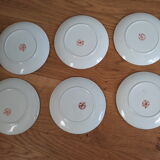 Set of six sub-cups or dessert plates