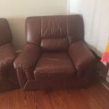 Fauteuils en cuir de buffle