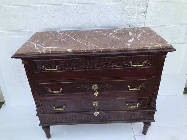 Commode ancienne dessus marbre