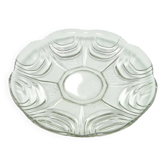 Plat, modernisme, verre transparent, Huta Hortensja, Pologne, années 1950
