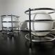 Pair of bedside lamp chrome 1970.