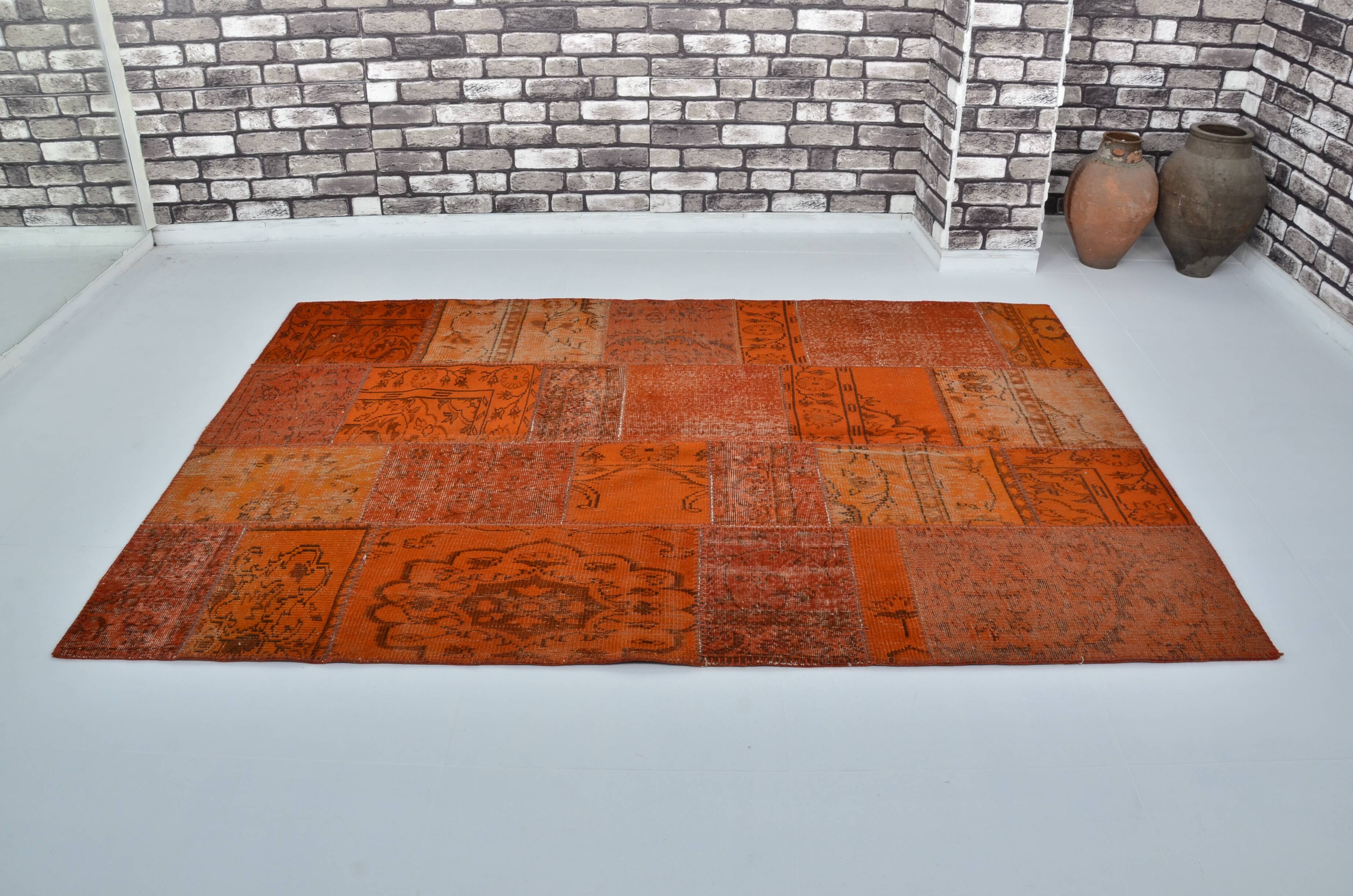 Orange Decorative Vintage Carpet sku 3038