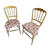 Paire de chaises de bal dorées
