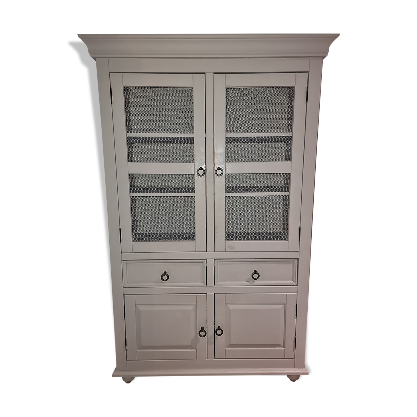 Vintage wire mesh cabinet