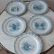 Set of 5 dessert plates Terre de Fer Saint Amand XIXth