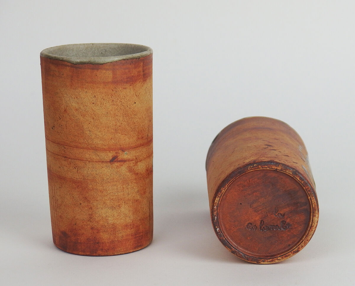 Set of six ceramic cups by "The Dove"