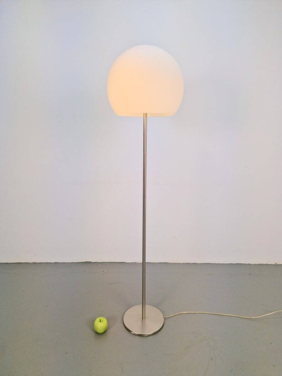 Vintage Opaline Glass Globe Floor Lamp from Hufnagel Leuchten, Germany, 1970s