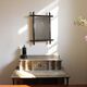 Old mirror with bamboo-style wooden frame 74x53 cm C437