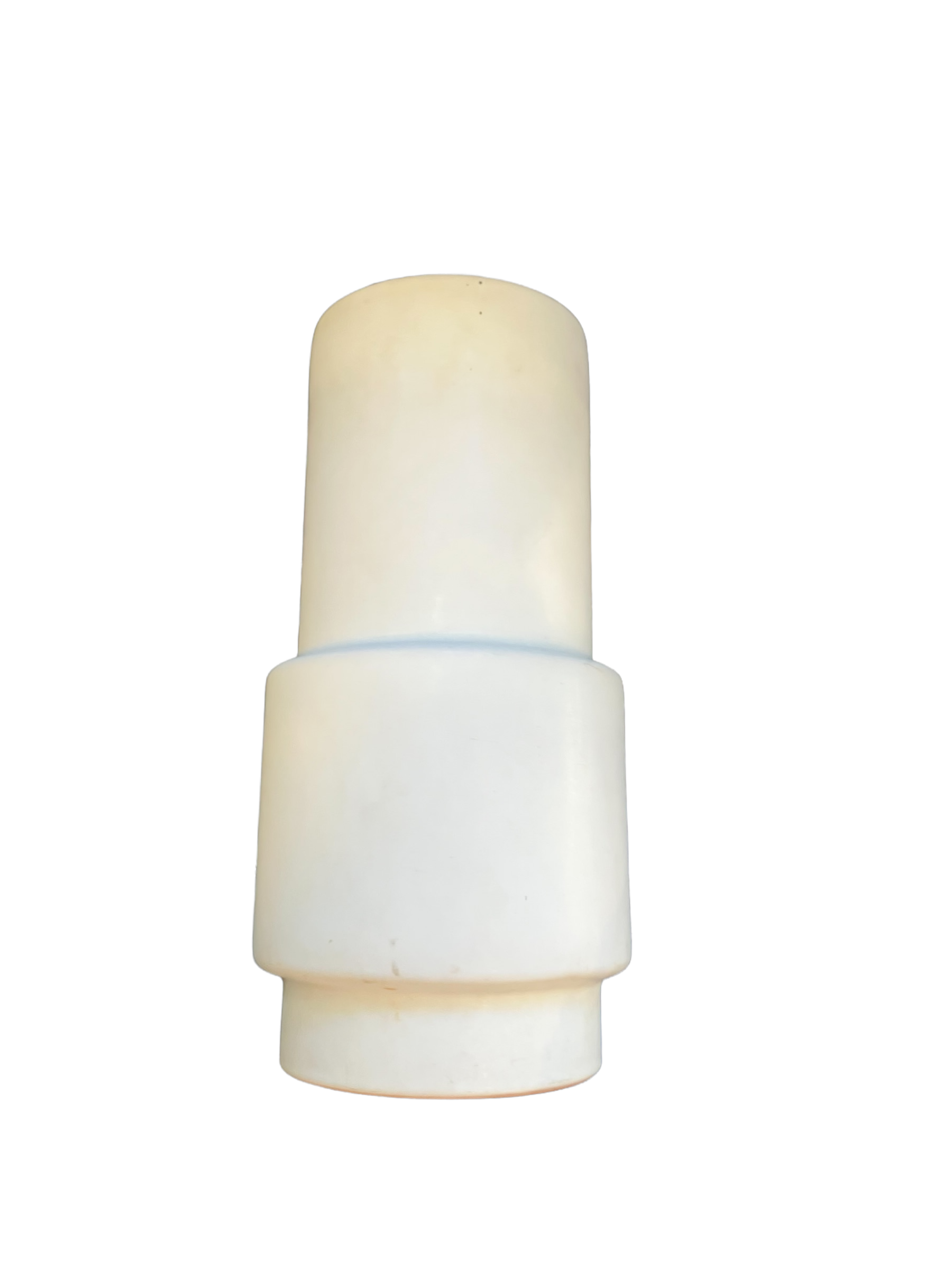 Cylindrical vase 1960 in white ceramic