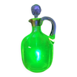 Vintage carafe in fluorine, signed 1930s–40s.