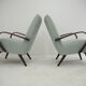 Pair of Ton/Thonet Beech Armchairs, Czechoslovakia
