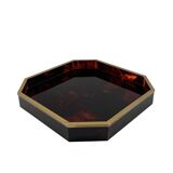 Hollywood regency octagonal tray, Italy 1970s
