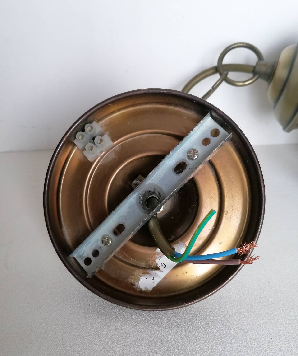 Suspension lanterne verres biseautés 6 faces