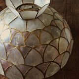 Vintage Brass Mother-of-Pearl Corolla Suspension