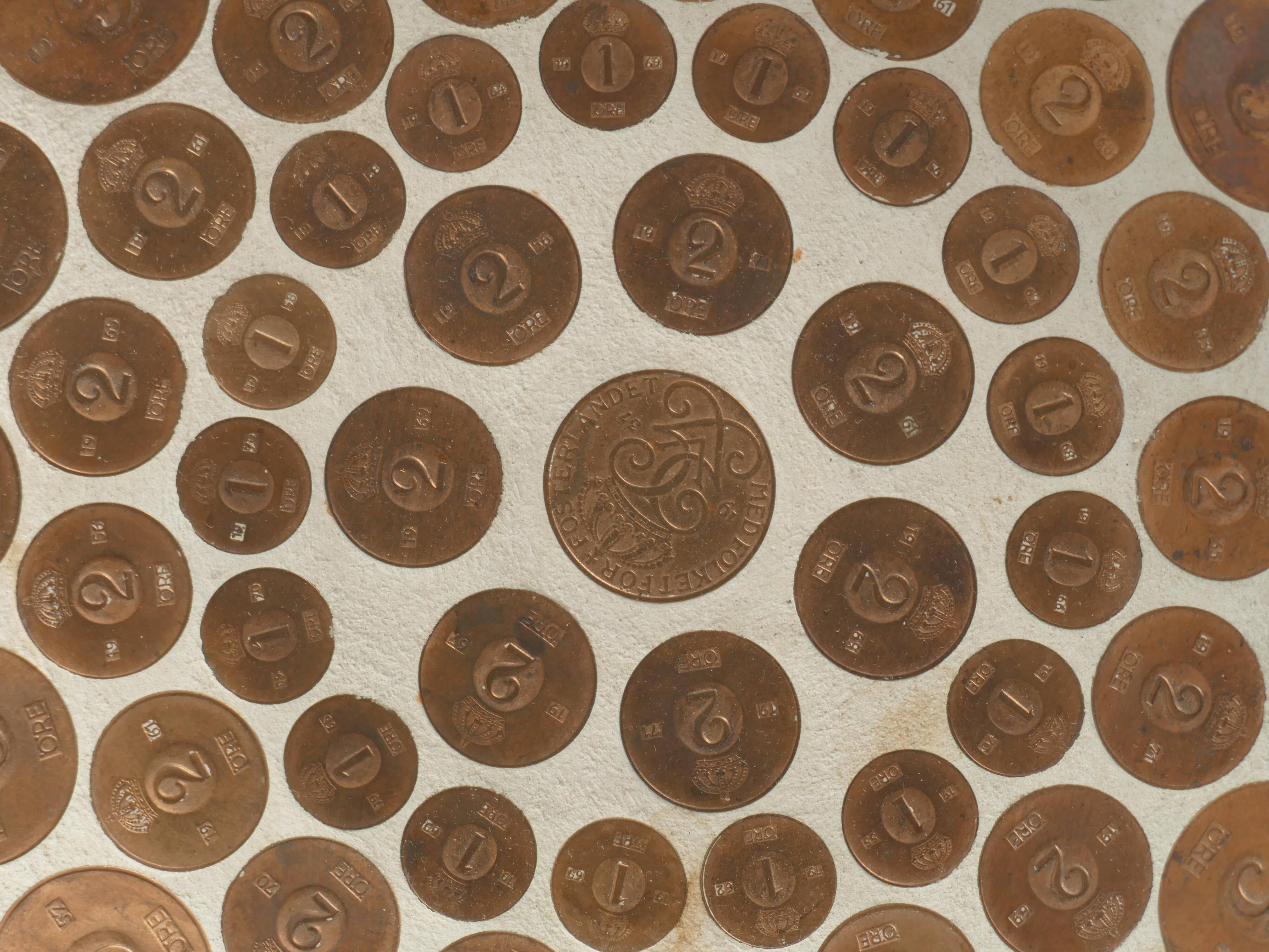 Vintage Swedish Copper Coin Plate