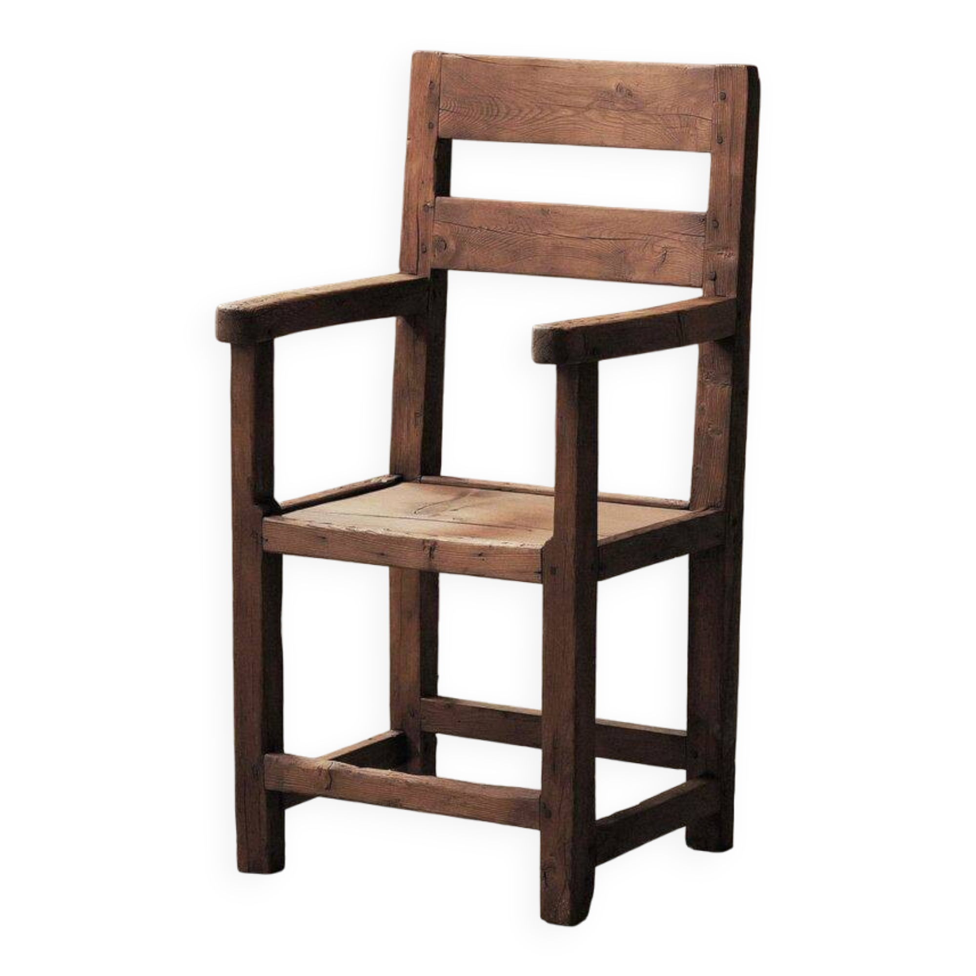 Mountain armchair in larch and pine, around 1900