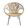 Vintage rattan chair bohemian volutes