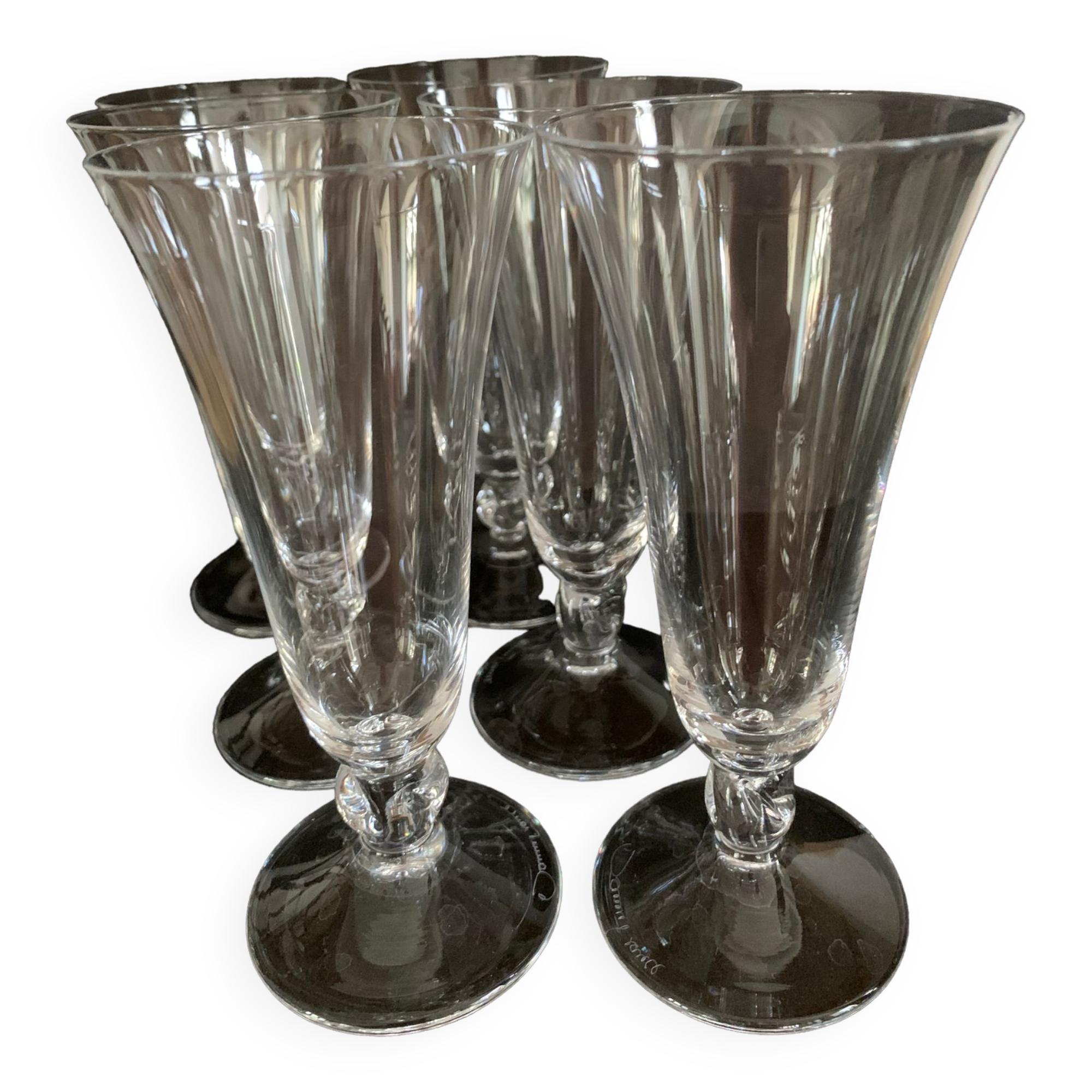 Daum crystal flutes