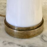 Opaline and brass table lamp