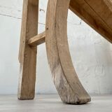 Raw oak butt console