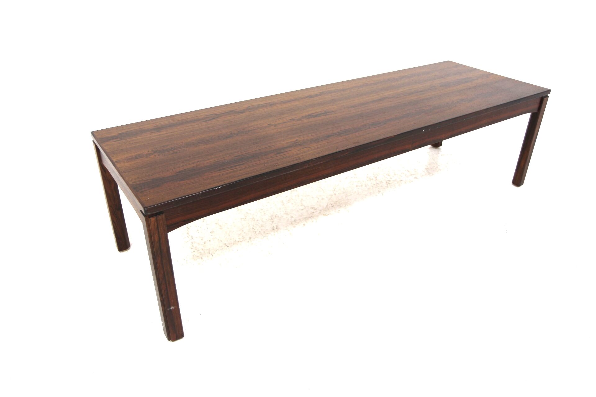 Minimalist rosewood bench, Sweden, 1960