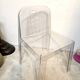 Transparent chair Trono, Sottsass Associati, Segis