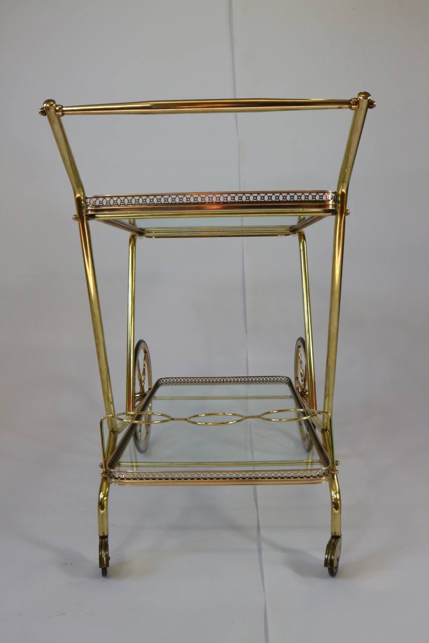 Elegant food trolley - brass - vintage.