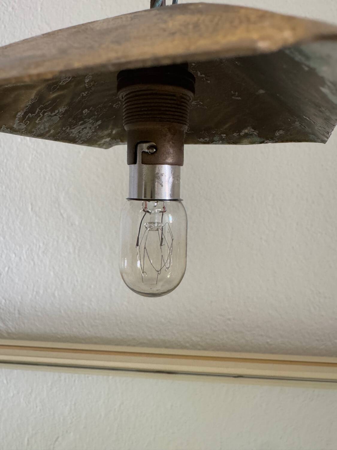 Hakuli bronze lamp from Israel, 1950s