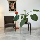 Danish teak & curly armchair