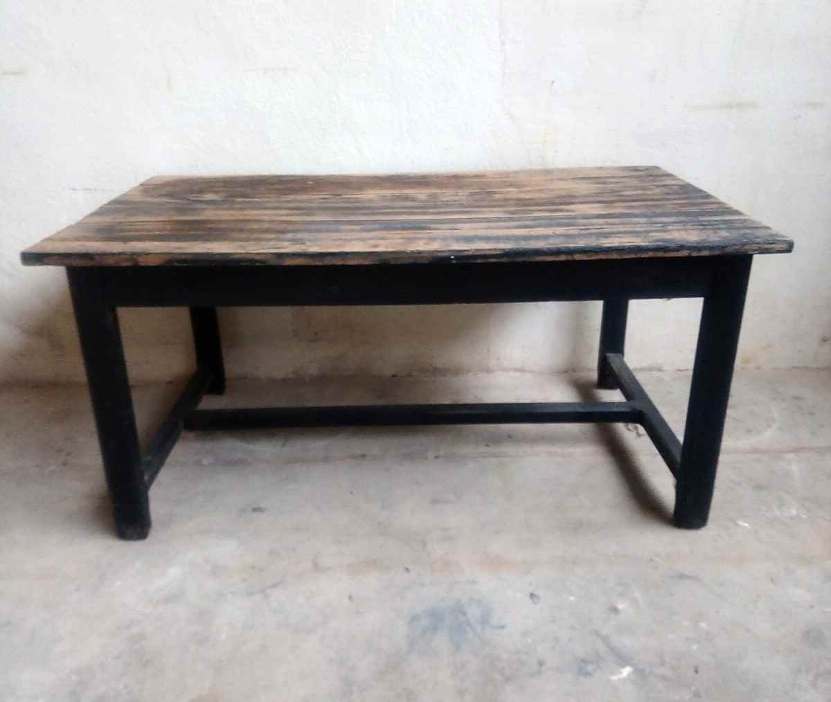 Patinated oak farm table