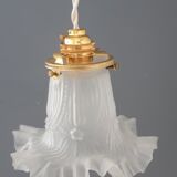 Walkman / suspension tulip in glass early twentieth century