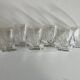 Set of 6 modernist shot glasses in cut crystal with flat ribs, 1950s