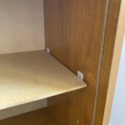 Low storage unit, 70s/80s three height-adjustable shelves