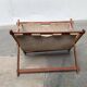 Mid-century folding magazine rack in teak, 1960s