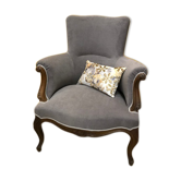 Fauteuil anglais entièrement refait avec son coussin