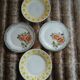 4 antique flat plates from Digoin and Sarreguemines