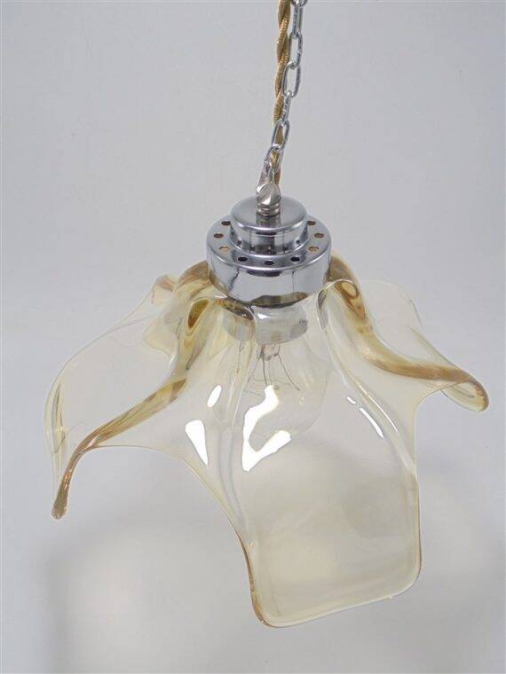 Gold glass pendant light
