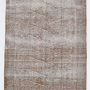 5x8 brunt orange floral vintage rug, 151x244cm