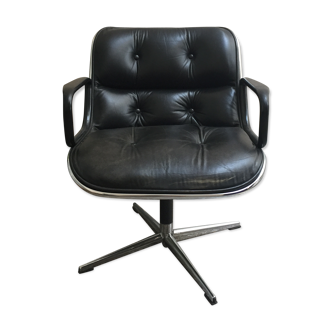 Charles Pollock office armchair, leather, 1970