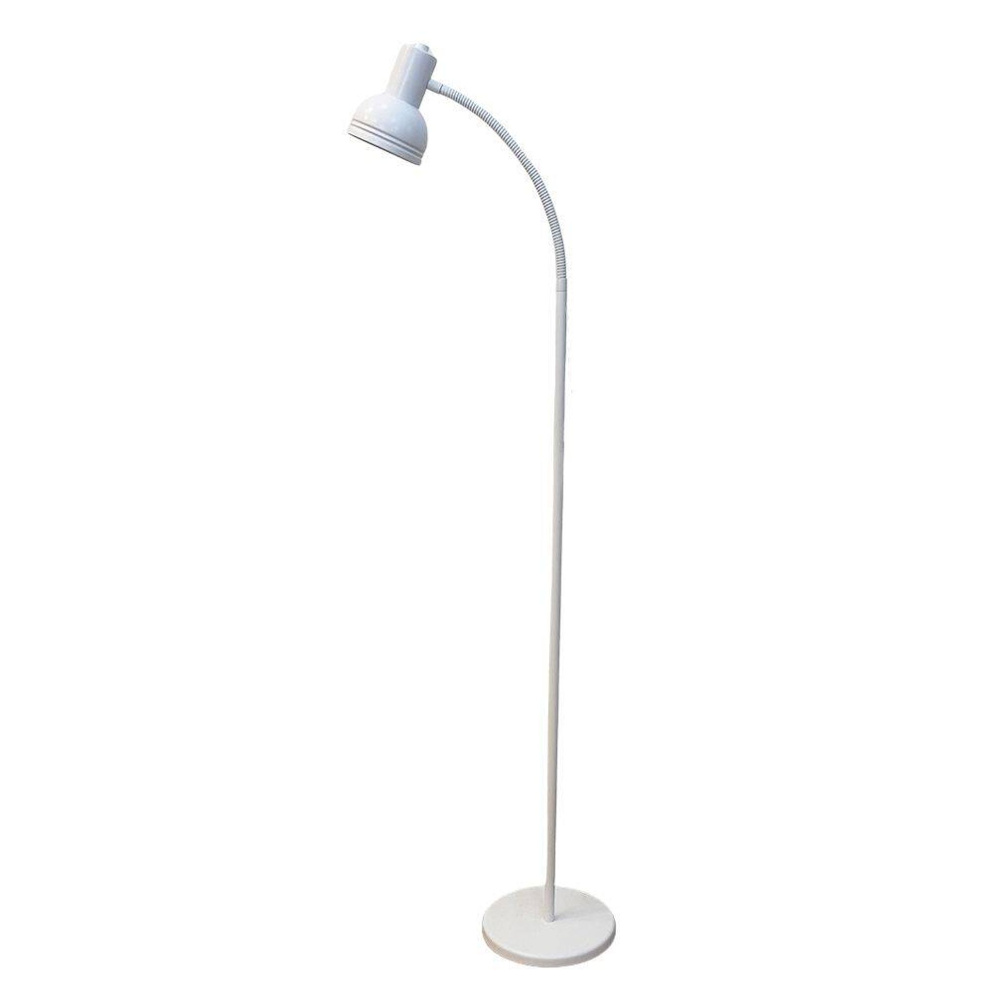 Lampadaire vintage en métal blanc