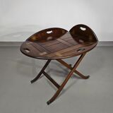 Plateau de service/plateau de majordome/table d'appoint pliable victorienne