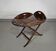 Plateau de service/plateau de majordome/table d'appoint pliable victorienne