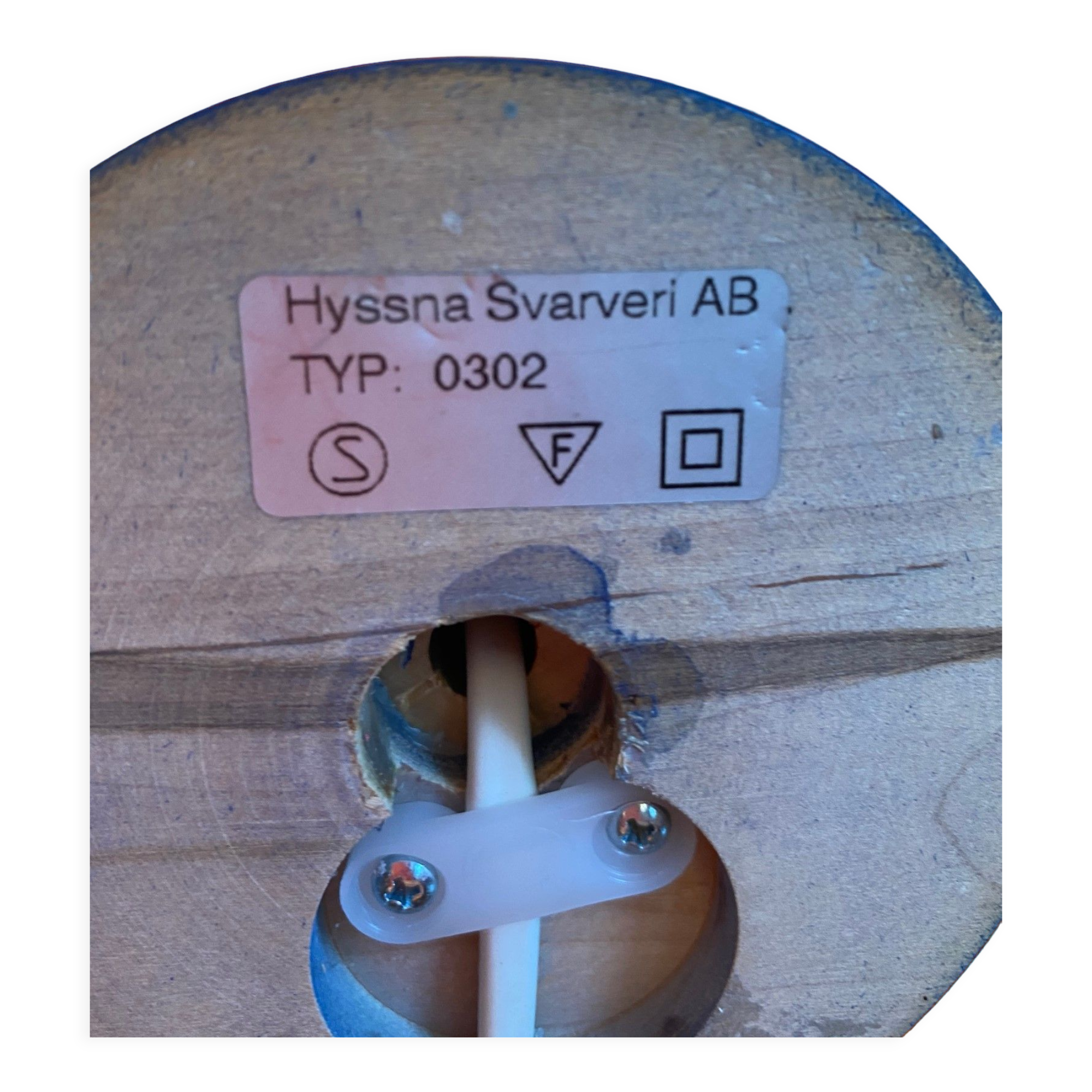 Wood and fabric lamp and wall light set