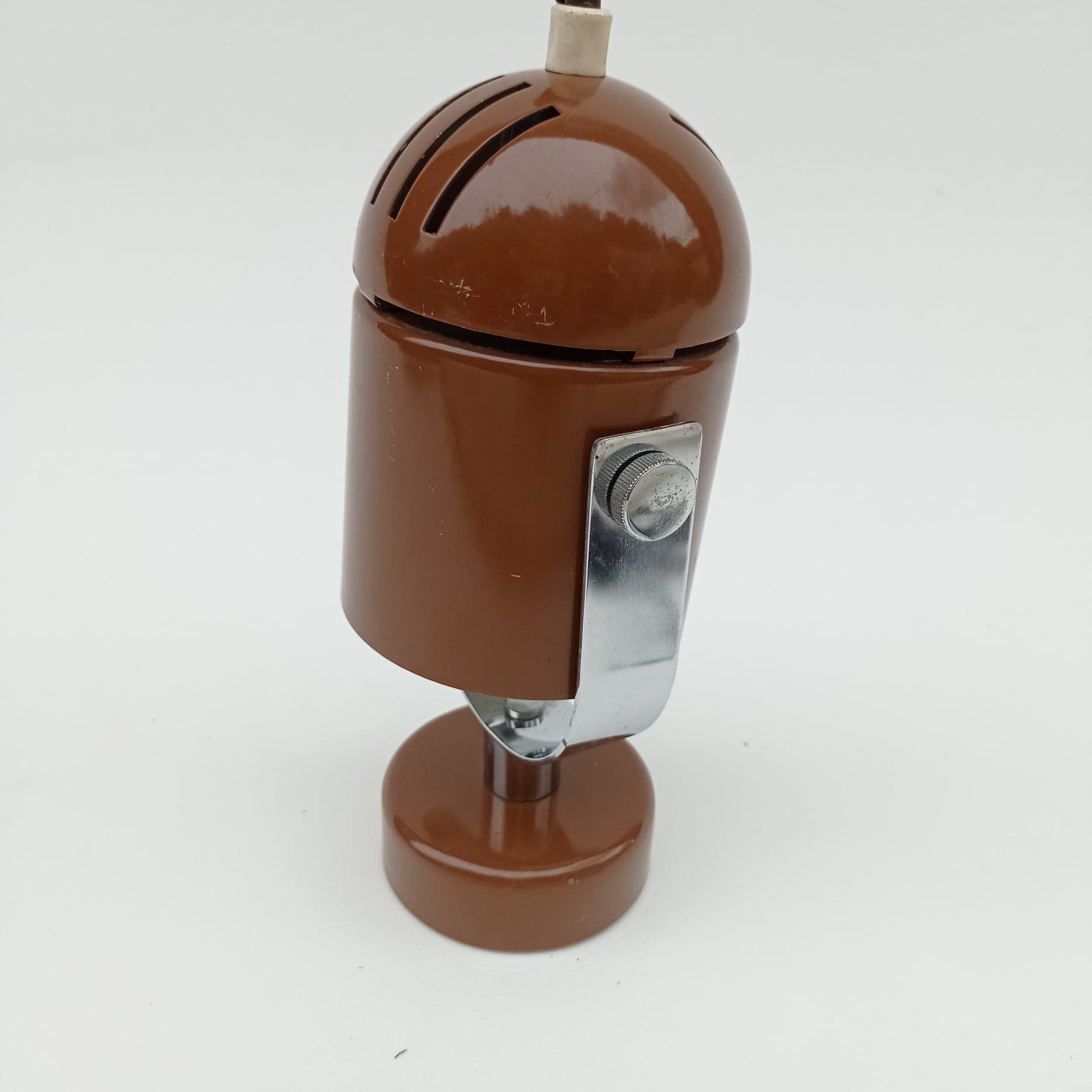Brown wall lamp by S. Indra, from the 70's, Czechoslovakia